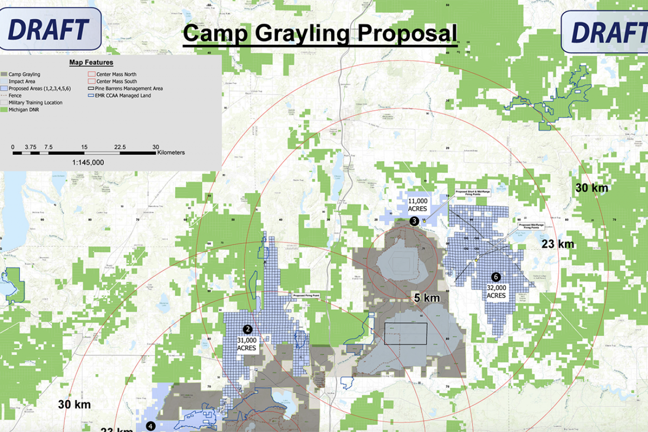 Camp Grayling Expansion Map